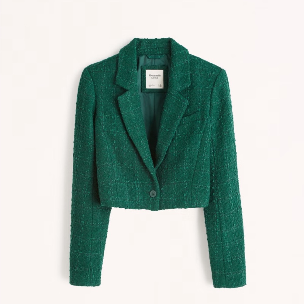 Cropped tweed blazer - Abercrombie- size L